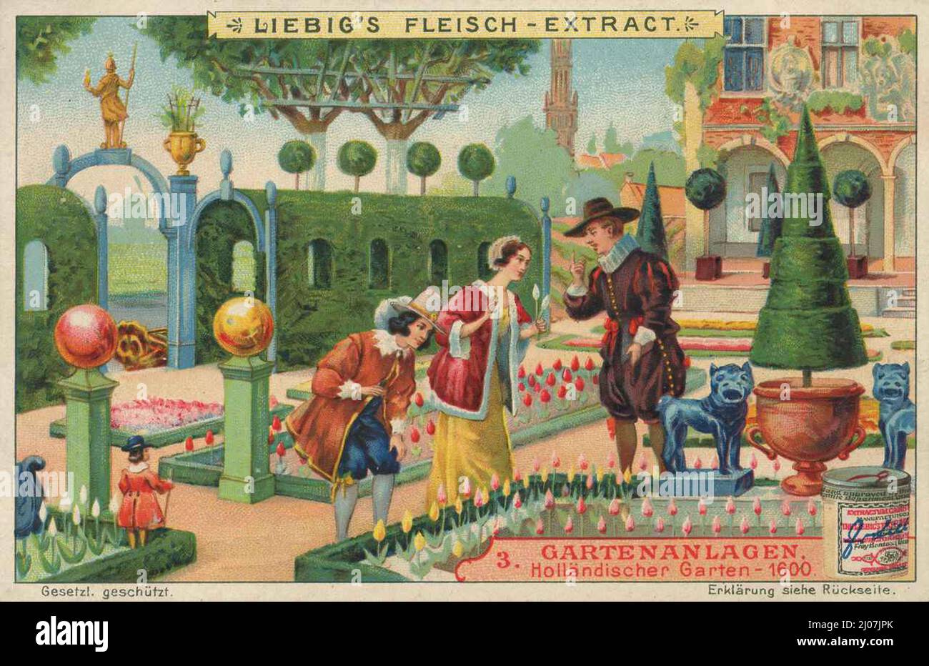 Serie Gartenanlagen, holländischer Garten um 1600, Holland / Garden