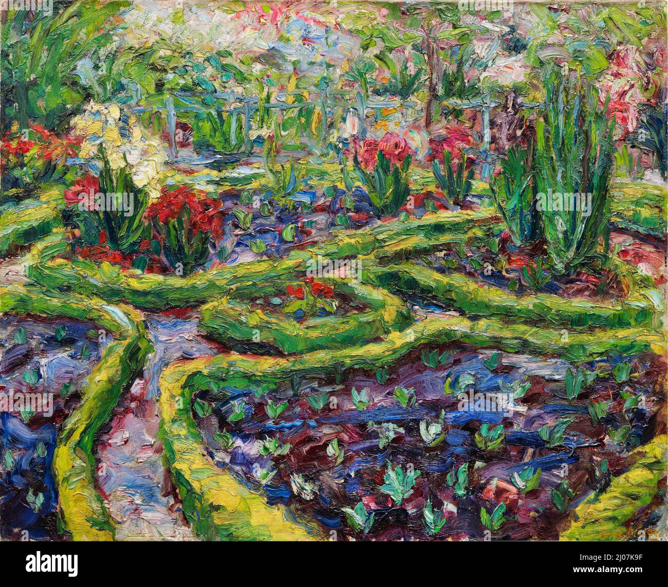 The Boxwood Garden. Museum: PRIVATE COLLECTION. Author: EMIL NOLDE. Stock Photo