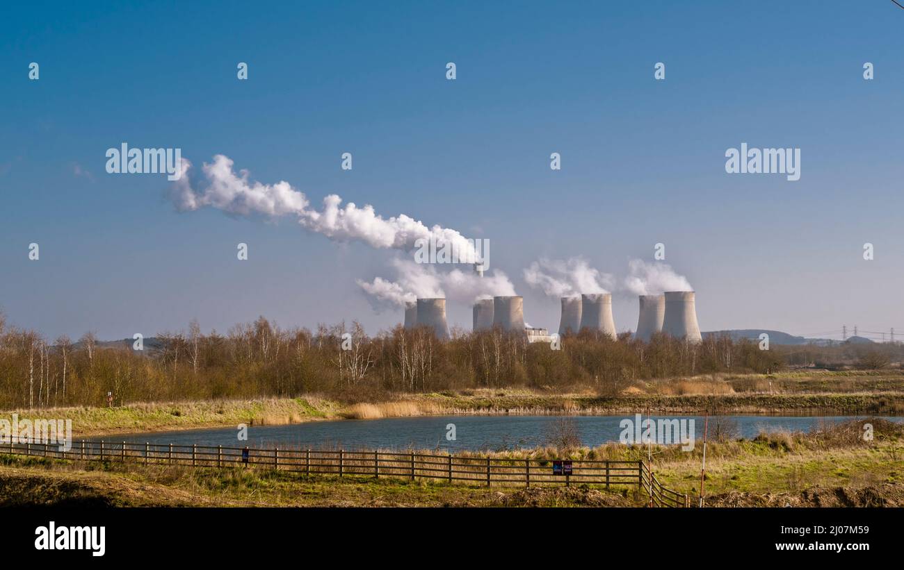 View of Ratcliffe Power Station. Stock Photo