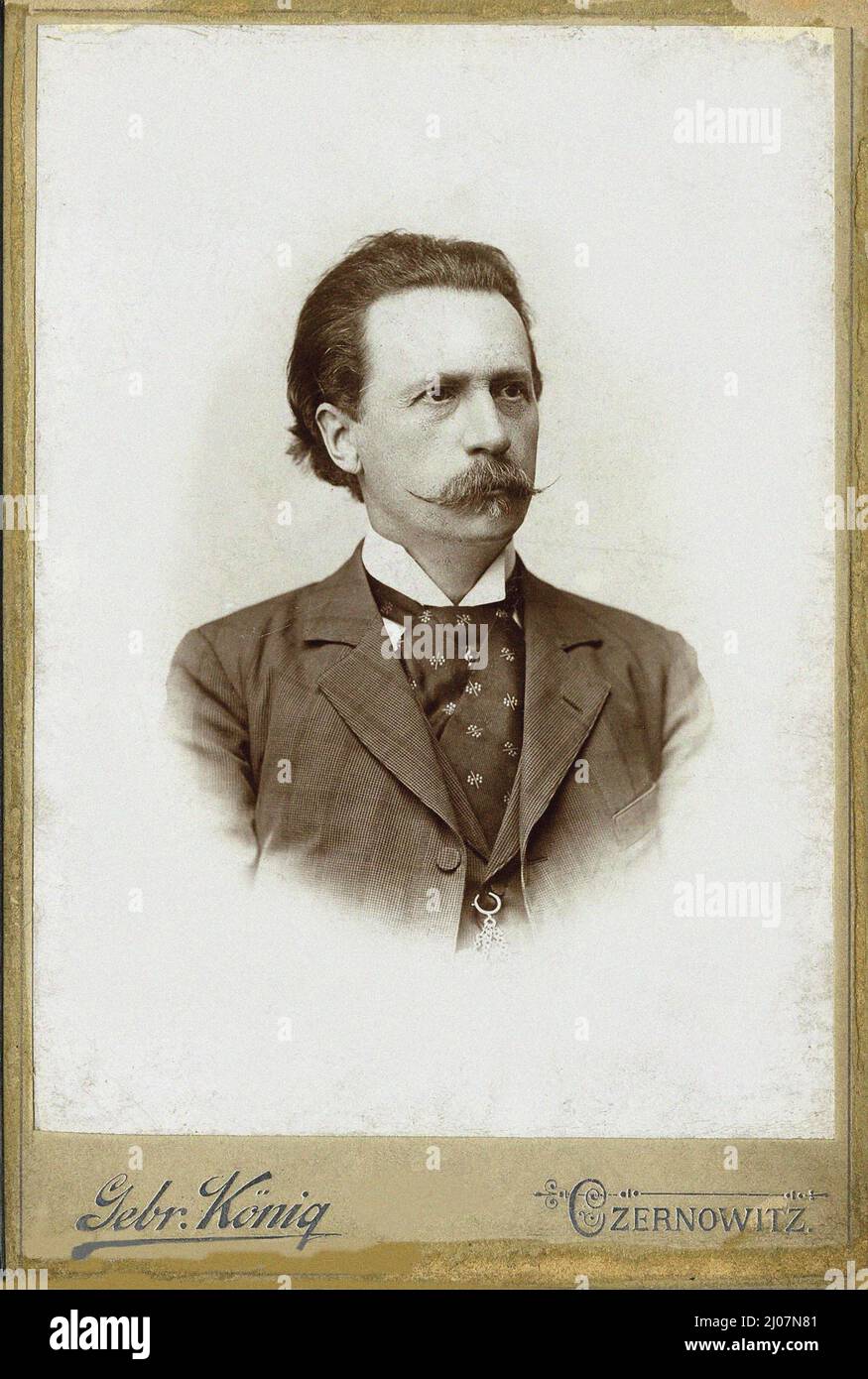 Portrait of the composer, violinist and conductor Vojtech Hrimaly (1842-1908). Museum: PRIVATE COLLECTION. Author: Czernowitz Photo studio Gebr. König. Stock Photo