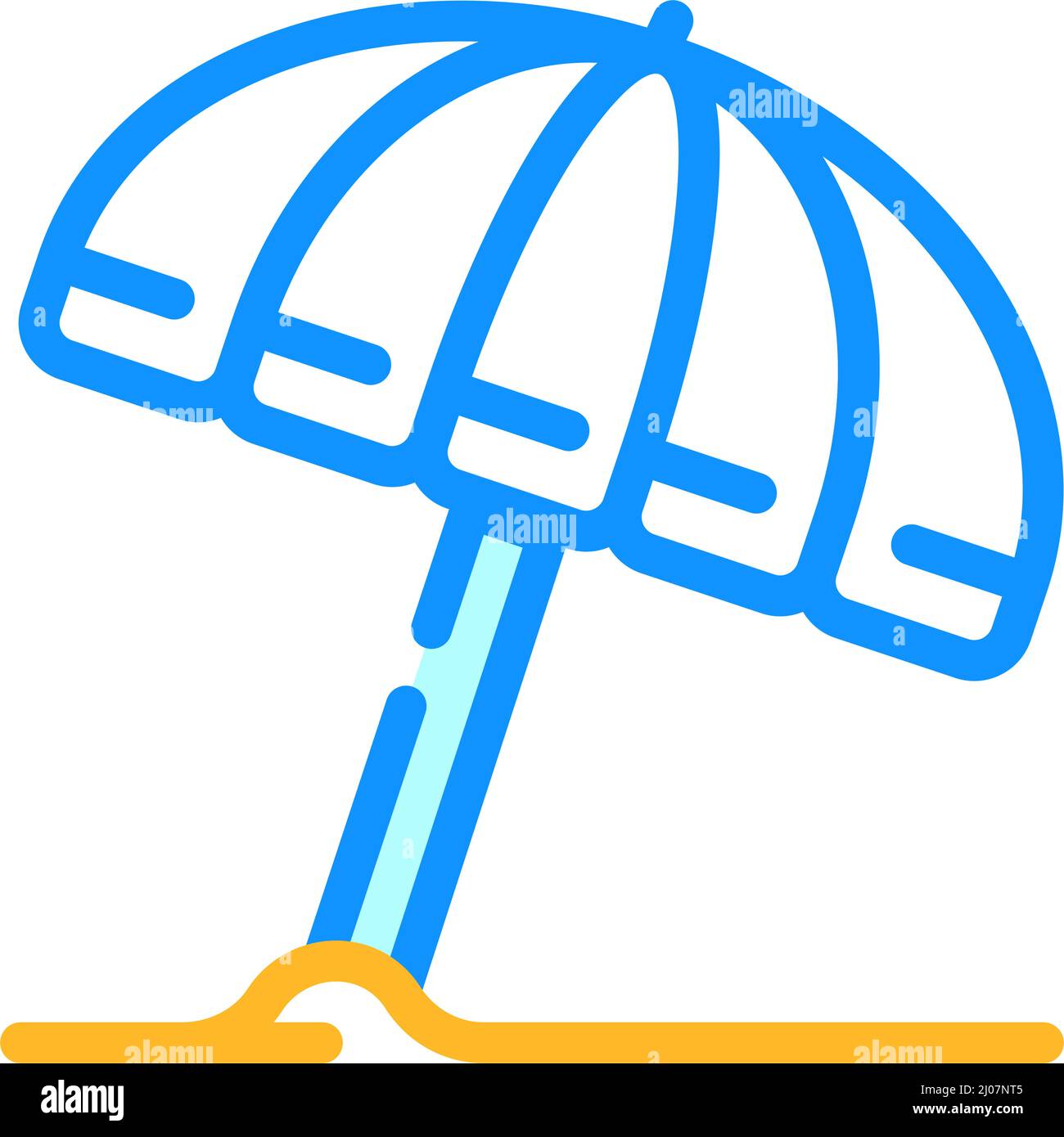 umbrella beach accessory color icon vector illustration Stock Vector ...