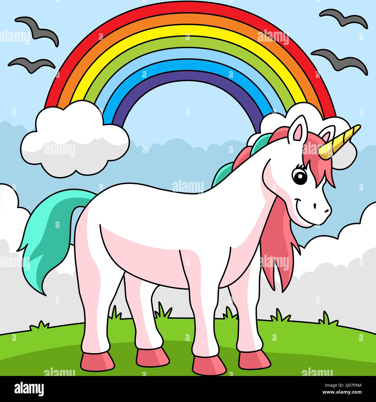 Rainbow color horse hi-res stock photography and images - Alamy