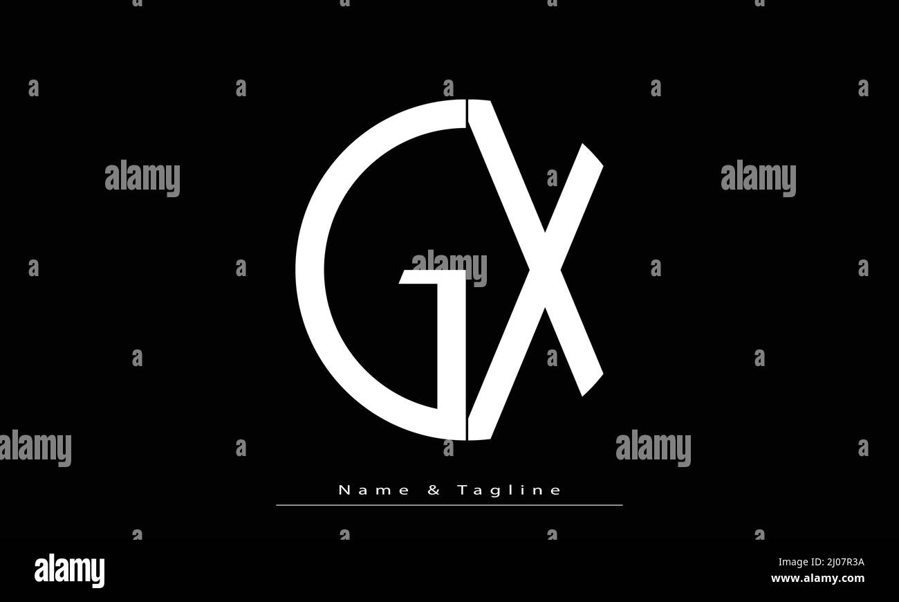 Letter gx logo Black and White Stock Photos & Images - Alamy
