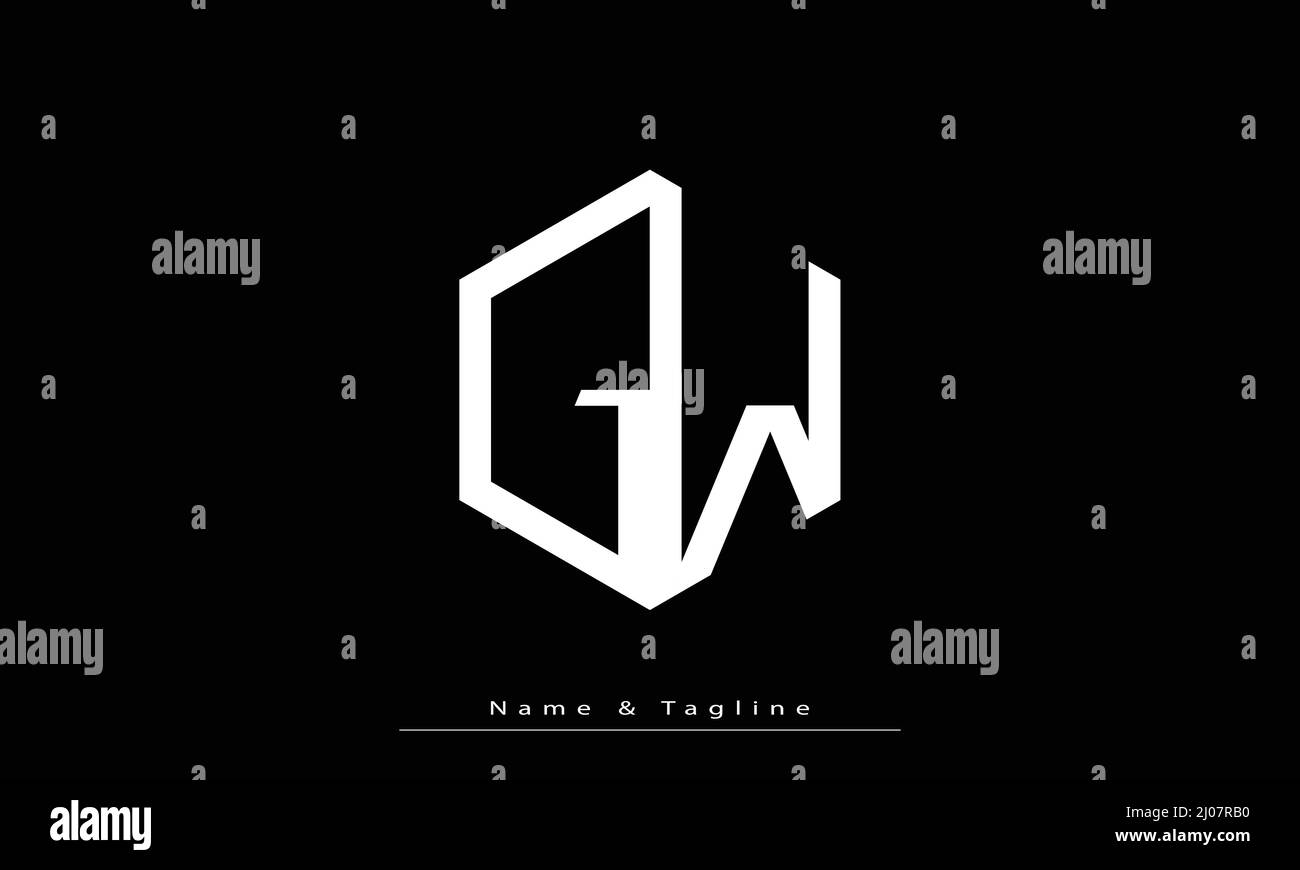 Alphabet letters Initials Monogram logo GW , WG Stock Vector Image ...