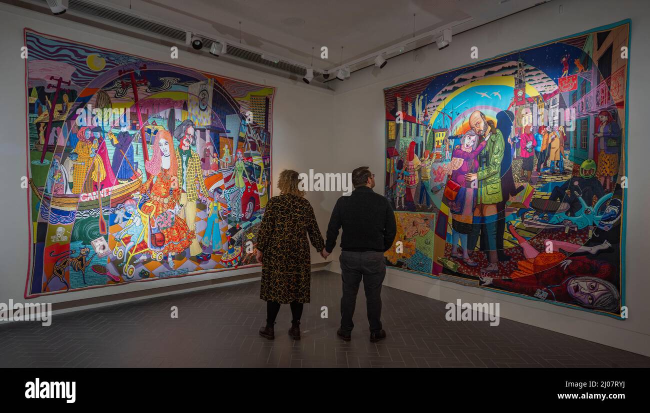 Great Tapestry of, UK. 17th Mar, 2022. Galashiels, Scottish Borders