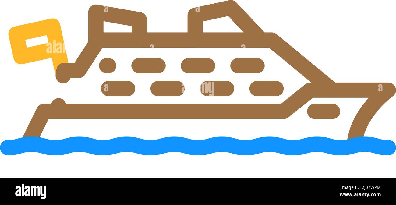 cruise liner color icon vector illustration Stock Vector Image & Art ...