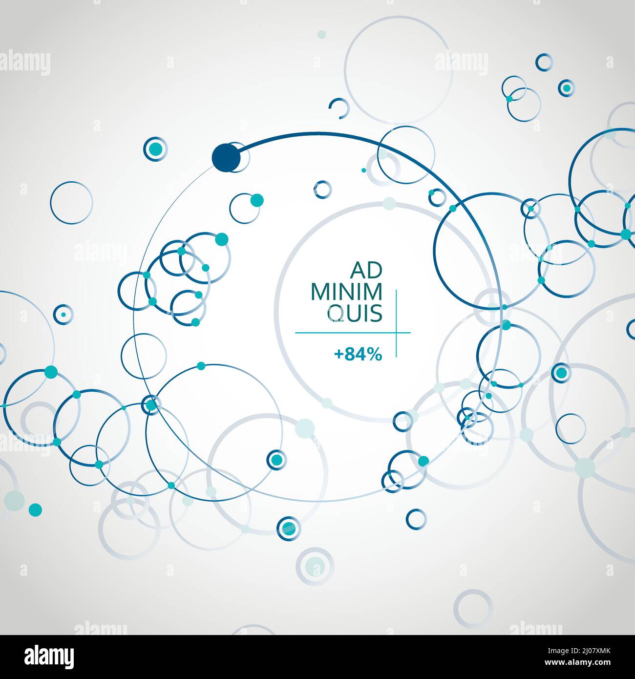 Network Background. Vector connected circles and dots. Technology and communication business design Stock Vector