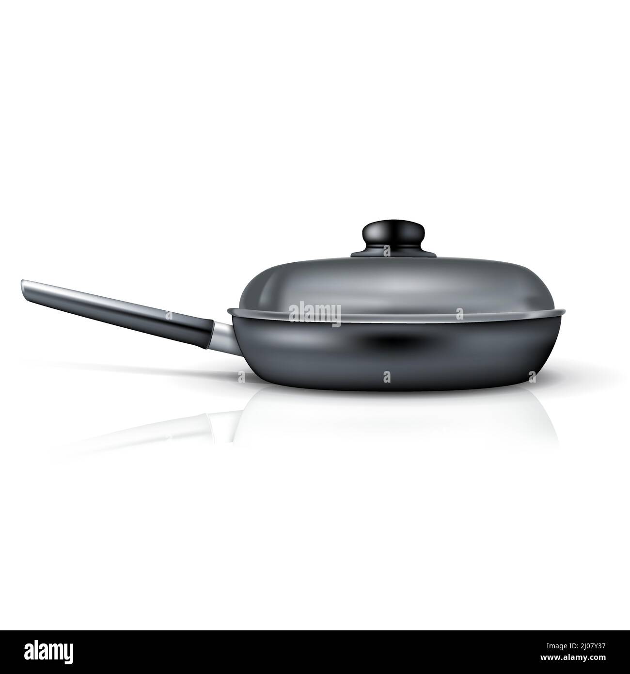 The frying pan isolated over white 6687027 Stock Photo at Vecteezy