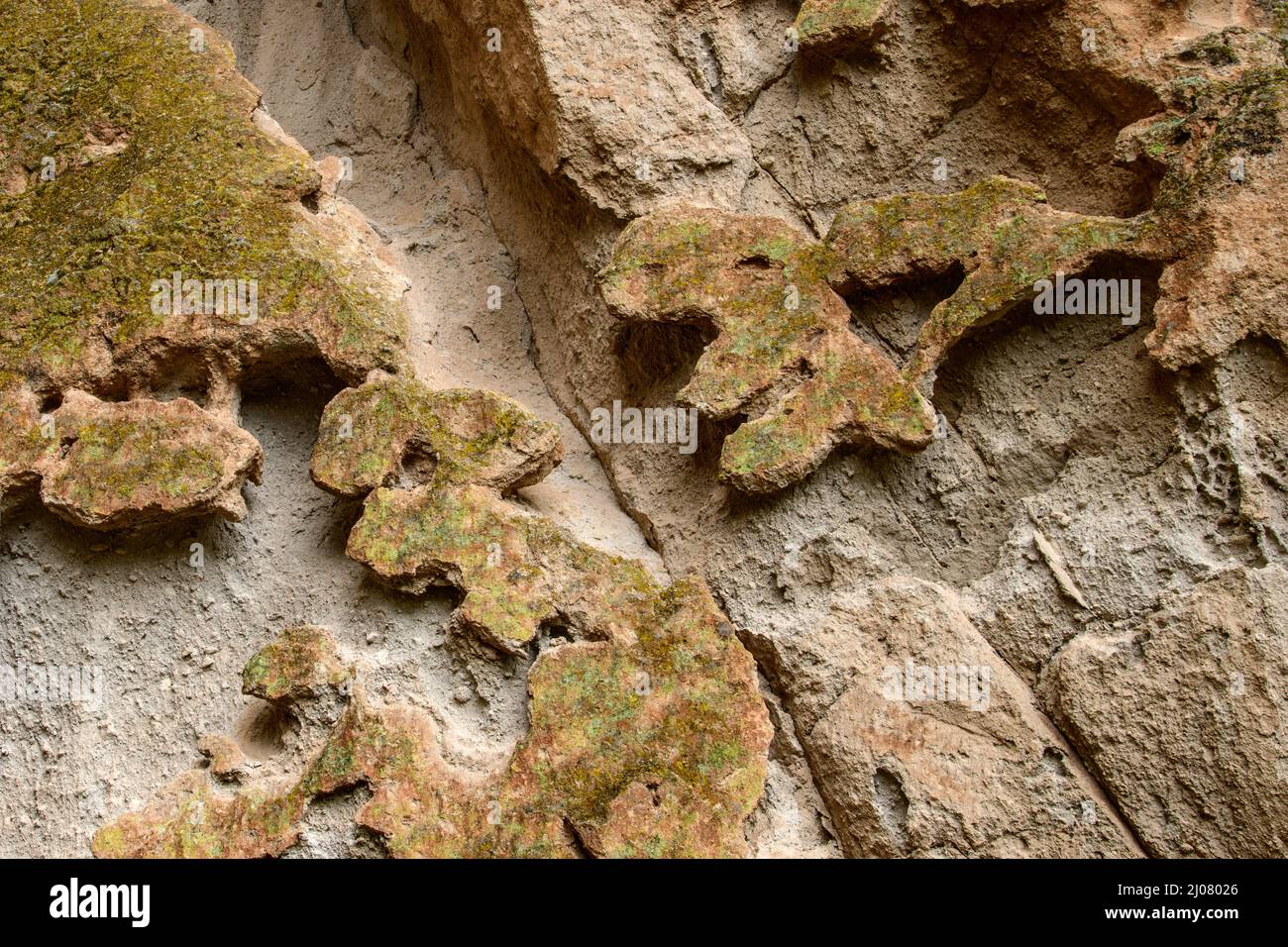 USA, Southwest, New MexicoLos Alamos, Bandelier National Monument, rock Stock Photo
