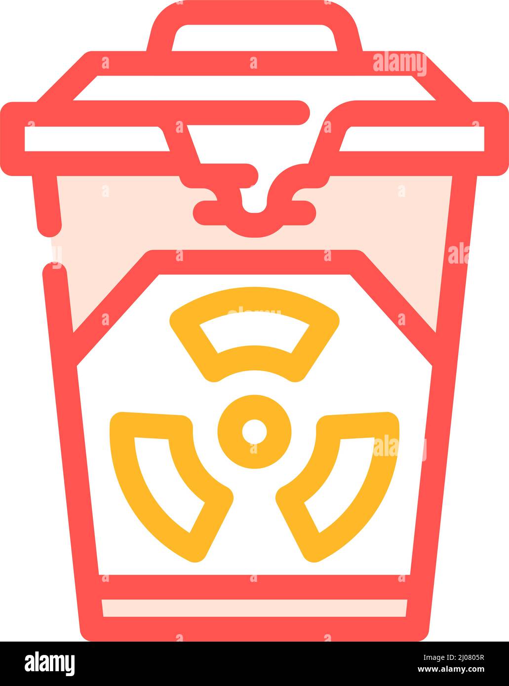 hazardous waste container color icon vector illustration Stock Vector