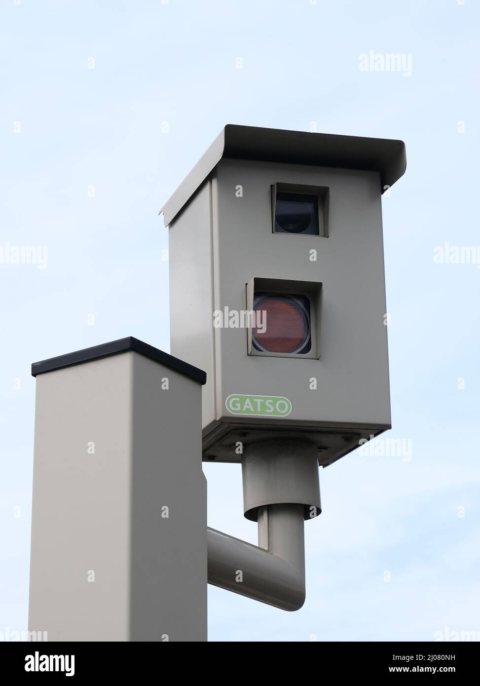 Berlin, Germany, March 14, 2022, speed camera box for speed control of motor vehicles. Stock Photo