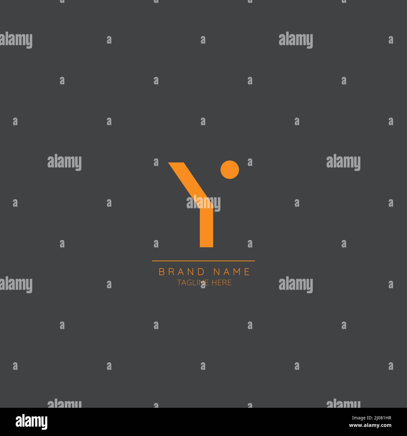 Creative Modern Monogram Line Logo Letter YP in Black and White. Vector ...