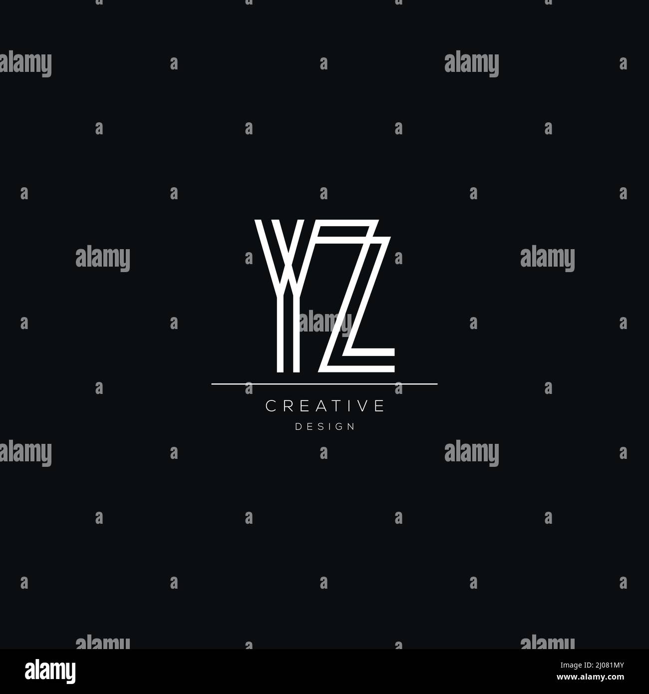 Letter YZ logo icon design template elements Stock Vector Image & Art ...