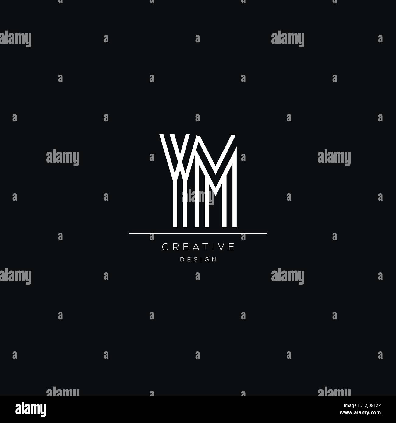 Letter YM logo icon design template elements Stock Vector