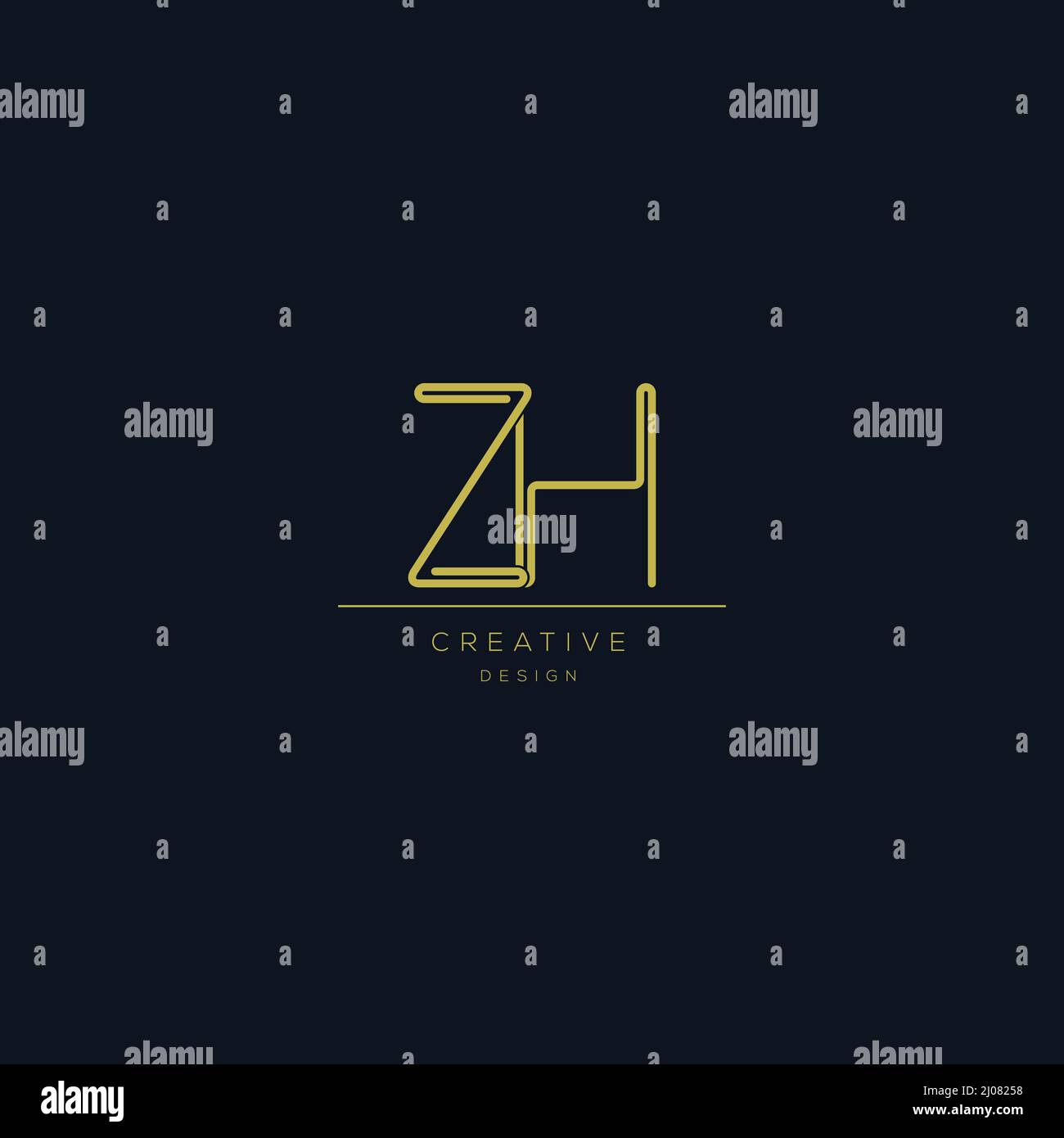 Abstract monogram logo icon letter ZH Stock Vector Image & Art Alamy