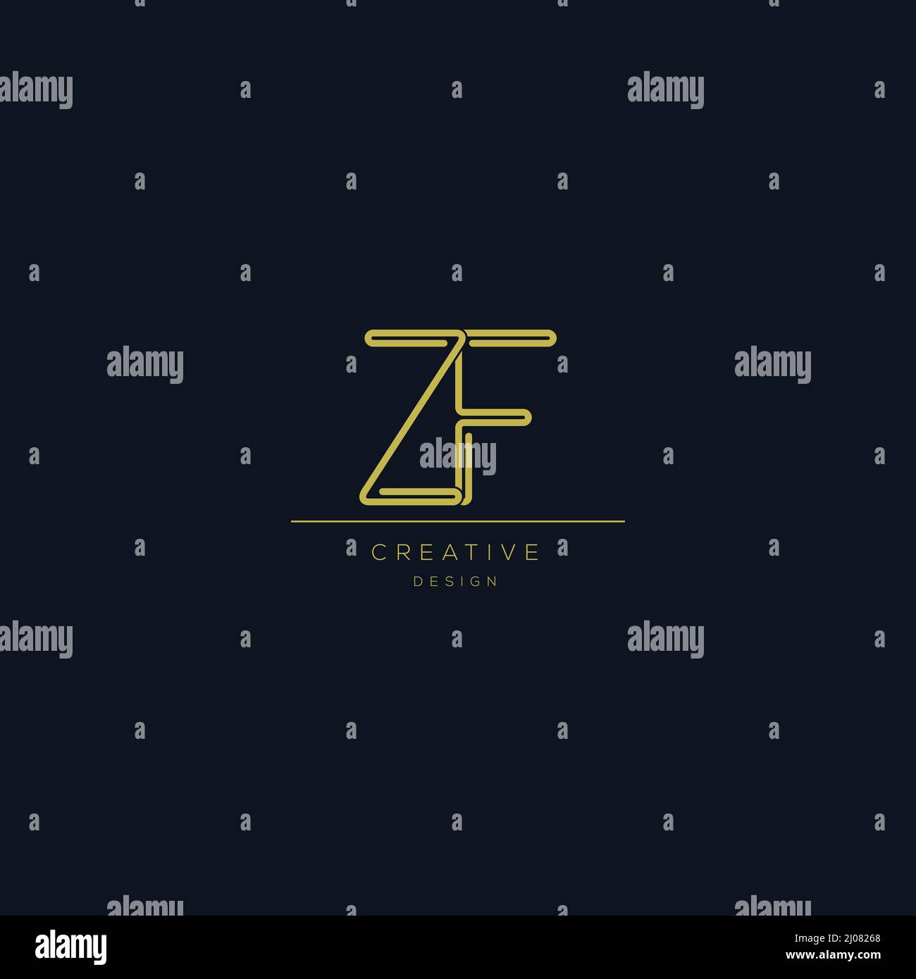 Abstract monogram logo icon letter ZF Stock Vector Image & Art - Alamy