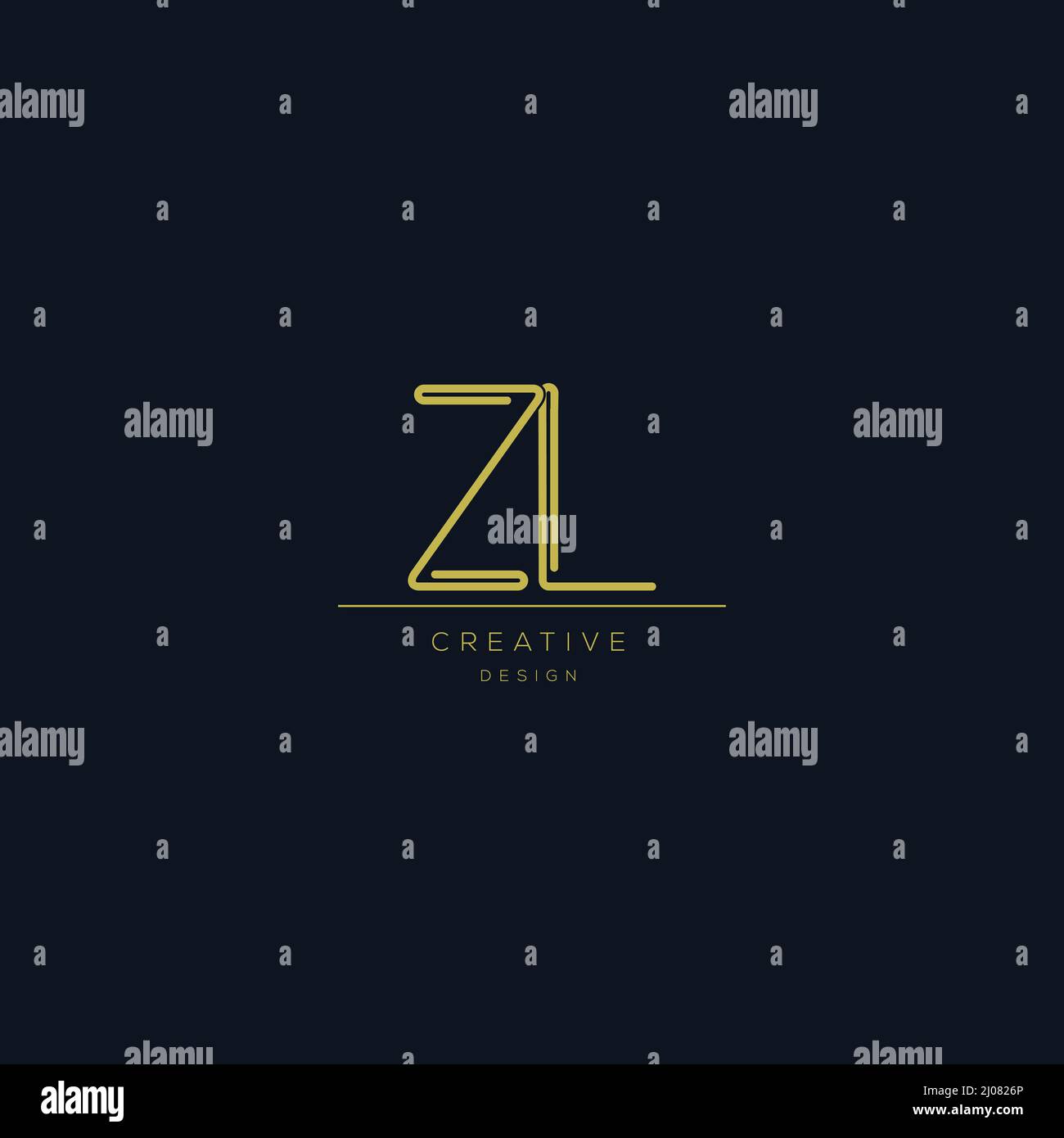 Abstract monogram logo icon letter ZL Stock Vector Image & Art - Alamy