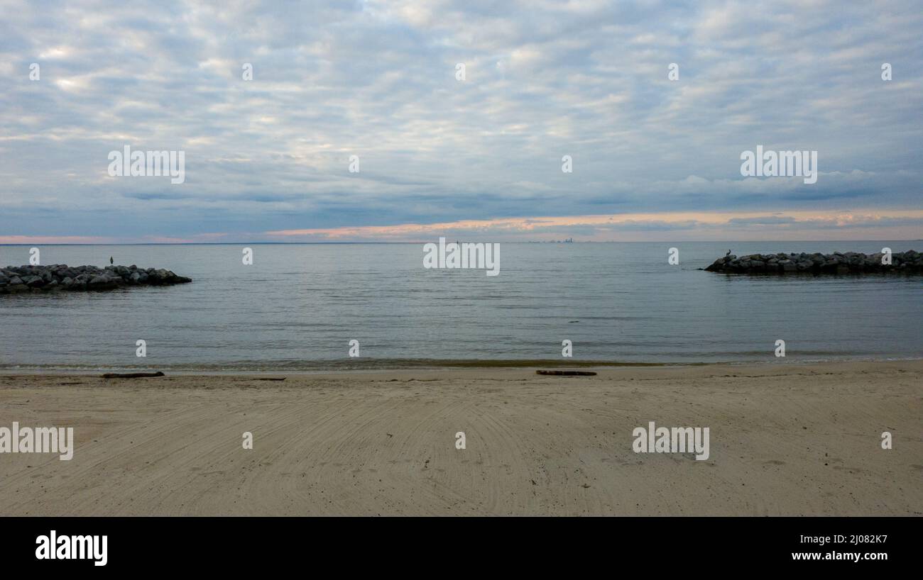 Cloudy sunset at Point Clear, Alabama Stock Photo Alamy