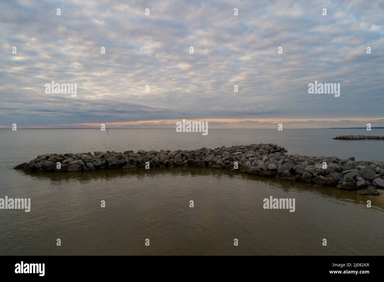 Cloudy sunset at Point Clear, Alabama Stock Photo Alamy
