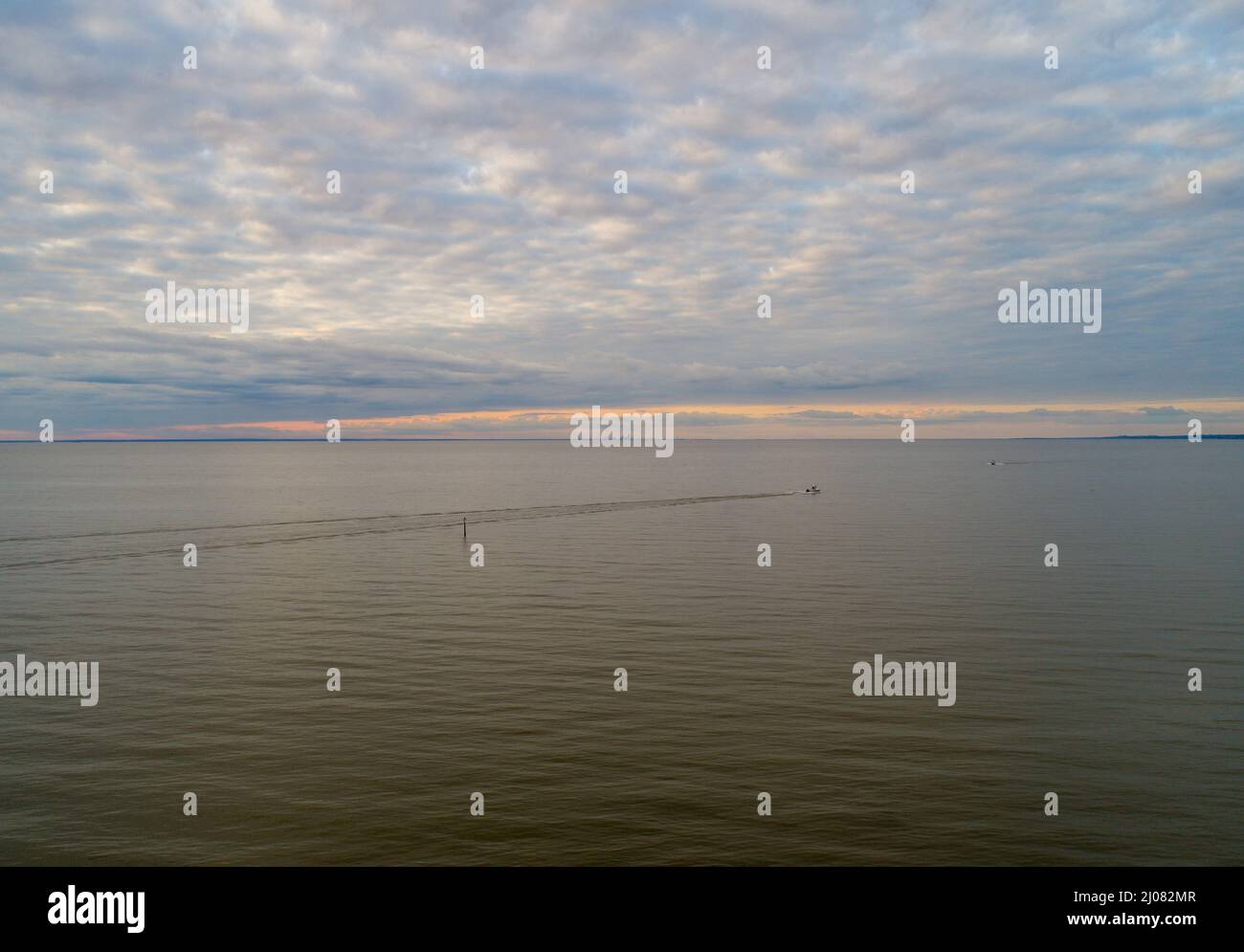 Cloudy sunset at Point Clear, Alabama Stock Photo Alamy