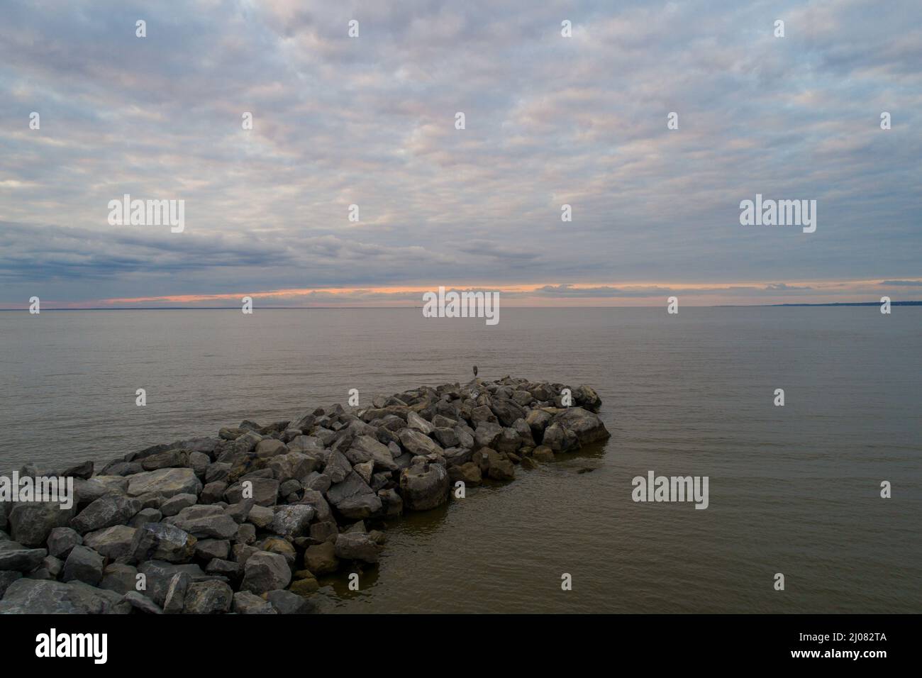 Cloudy sunset at Point Clear, Alabama Stock Photo Alamy