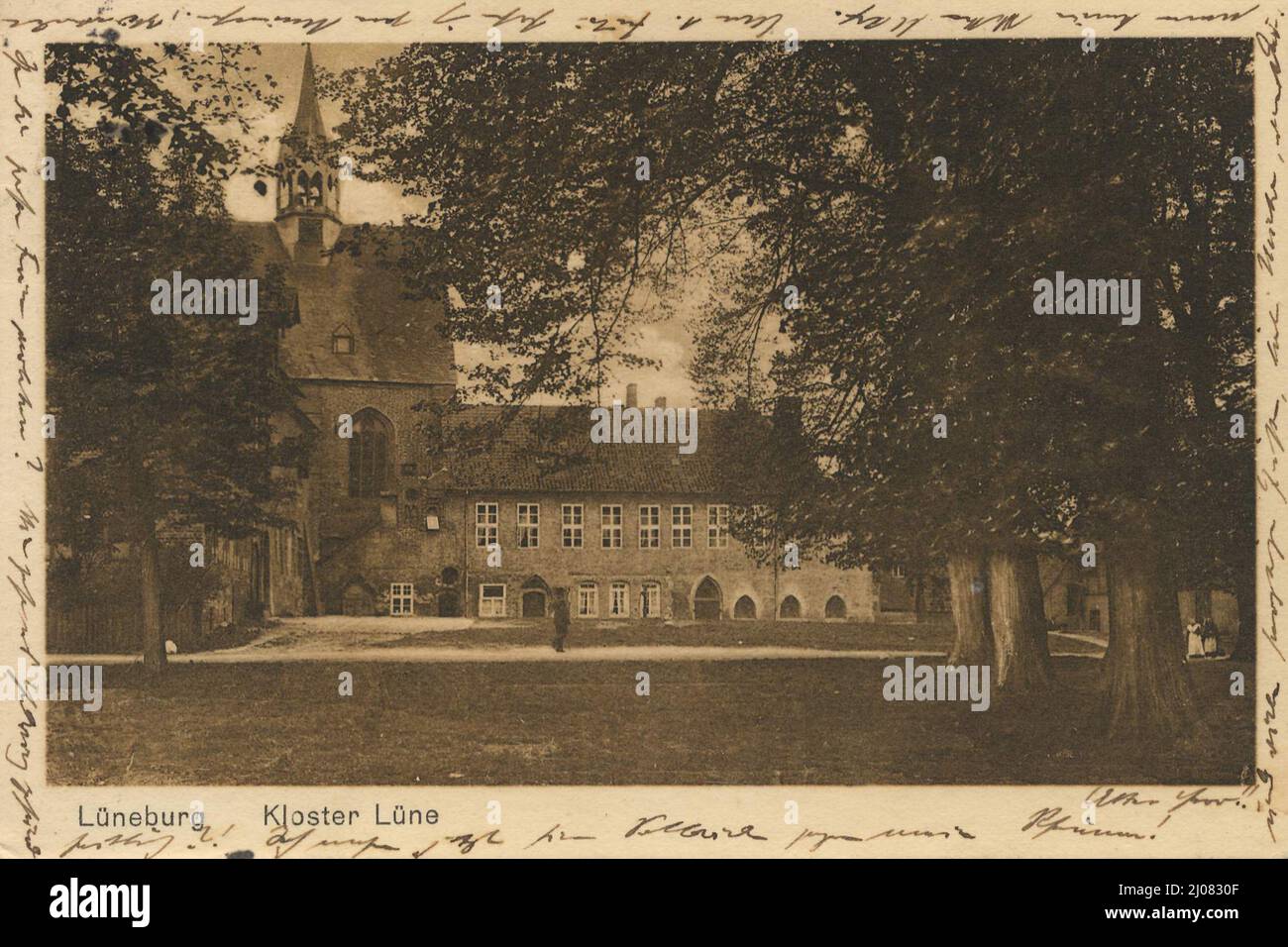 Kloster Lüne in Lüneburg, Niedersachsen, Deutschland, Ansicht um ca 1910, digitale Reproduktion einer historischen Postkarte, public domain, aus der damaligen Zeit, genaues Datum unbekannt Stock Photo