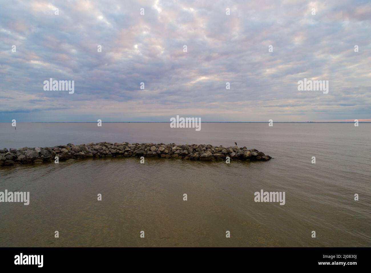 Cloudy sunset at Point Clear, Alabama Stock Photo Alamy