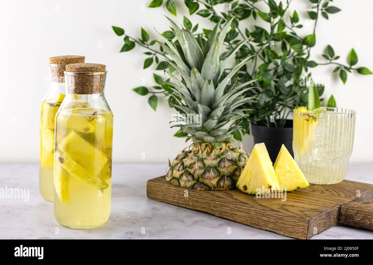 Mexican fermented pineapple drink Tepache Stock Photo Alamy