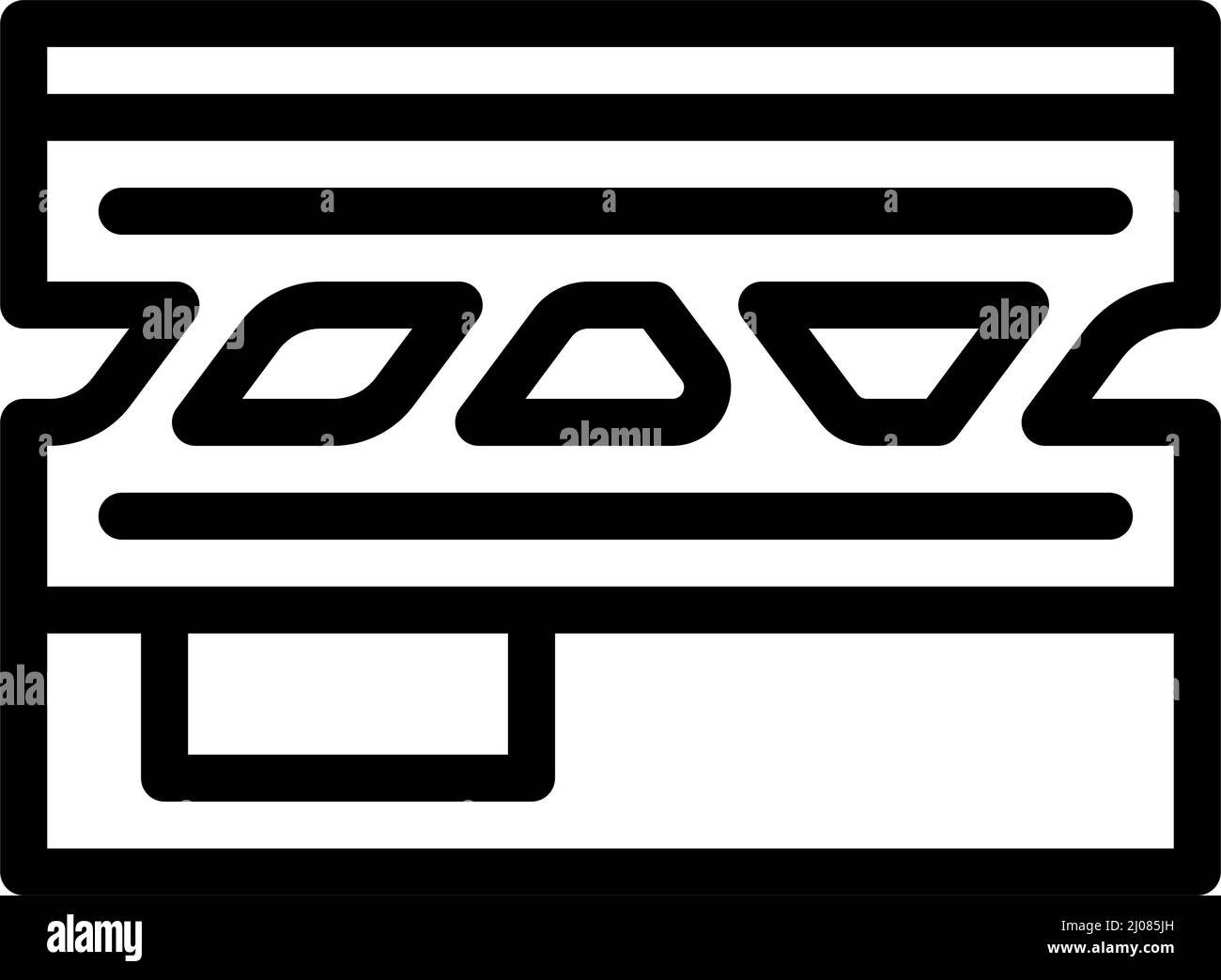 runway airport line icon vector illustration Stock Vector Image & Art ...