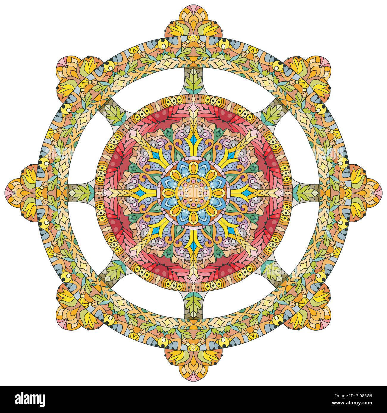 abstract background, concept wheel of samsara cycle of endless rebirths,  sepia color. Modern design Stock Photo - Alamy