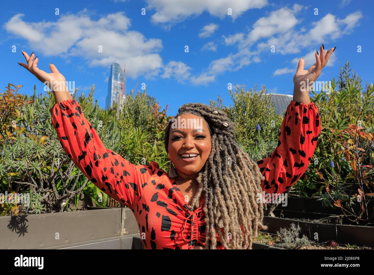 London, UK. 17th Mar, 2022. London, UK, 17th March 2022. Alpha Unsigned headliner and musical theatre legend Marisha Wallace. The final of Alpha Unsigned, an exciting new talent competition, will take place on 30th March 2022 at the Indigo O2. 20 exceptional artists and musicians competed in three heats during 2021 and 2022, with ten finalists winning their heats and ‘wildcard' spots to go to the final at Indigo O2 on the 30th March for the chance to win an incredible £100,000 record deal with Alpha Music & Records. Credit: Imageplotter/Alamy Live News Stock Photo