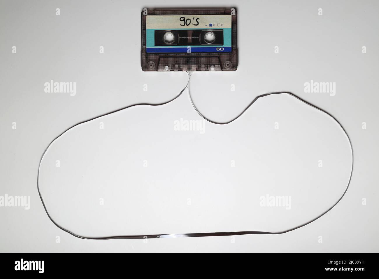 This shows a well known problem with the old fashioned compact cassettes the tape used to come