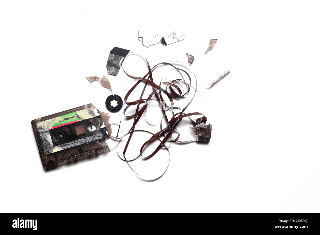 This shows a well known problem with the old fashioned compact cassettes the tape used to come