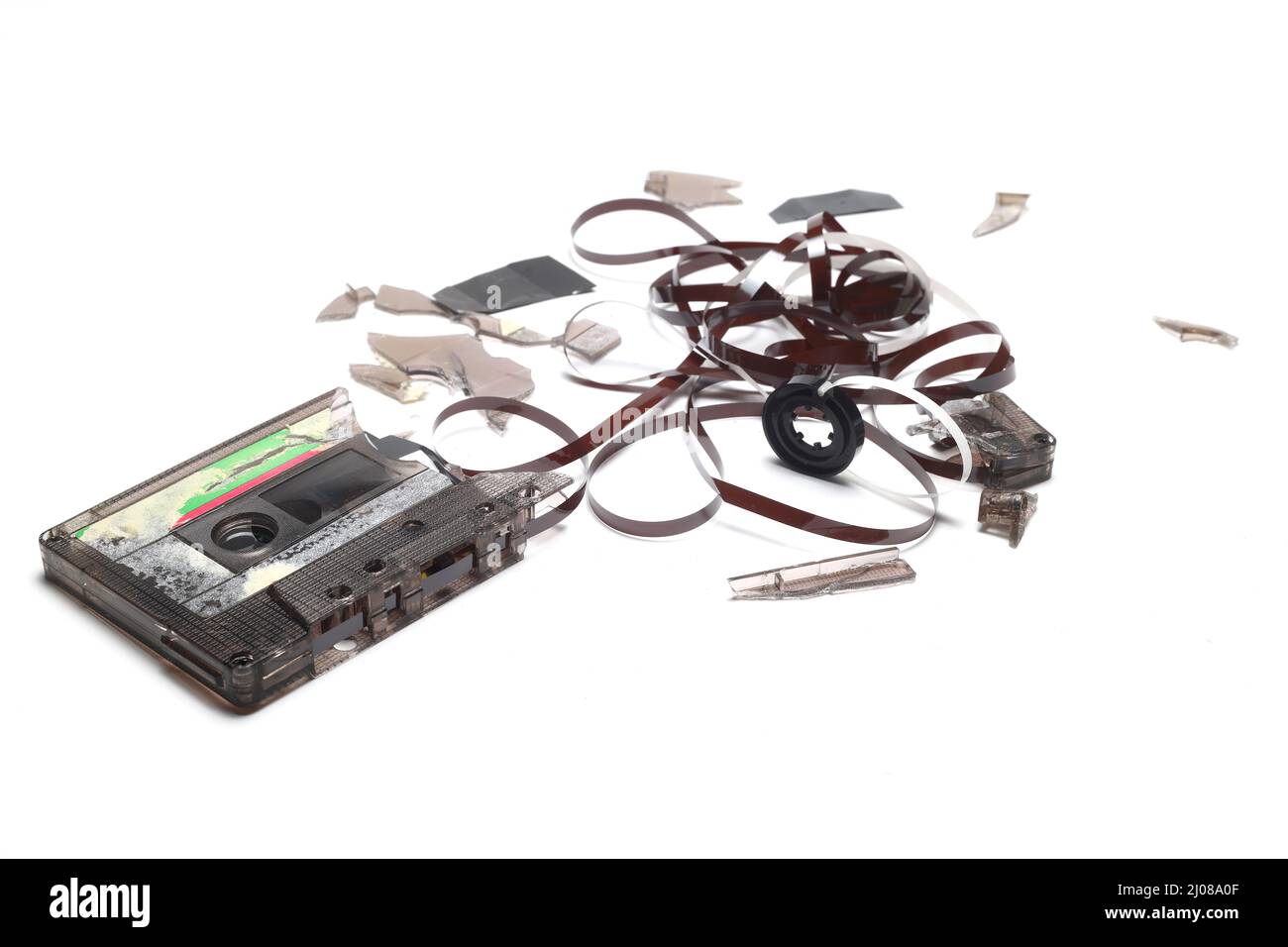 This shows a well known problem with the old fashioned compact cassettes the tape used to come