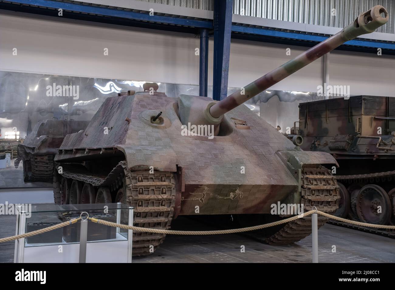 Saumur, France - February 26, 2022:  German Jagdpanzer V (Jagdpanther tank destroyer Sd. Kfz. 173). Tank museum in Saumur (Musee des Blindes). Second Stock Photo