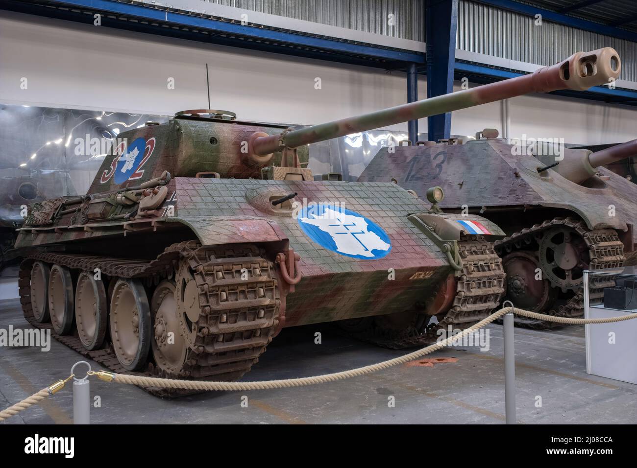 Saumur, France - February 26, 2022:  German Tiger II or King Tiger (Panzer VI Ausf. B). Tank museum in Saumur (Musee des Blindes). Second world war ex Stock Photo