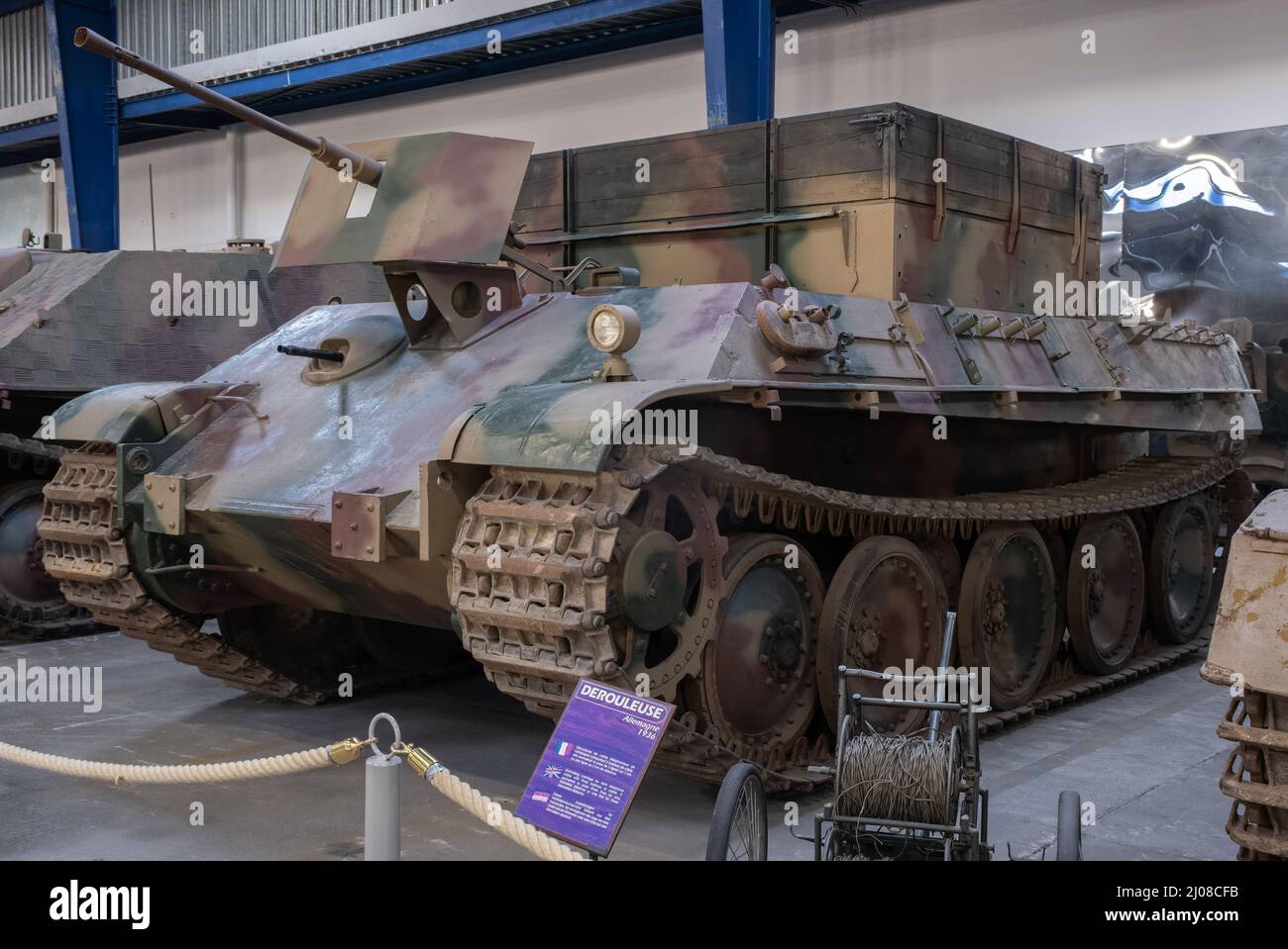 Saumur, France - February 26, 2022:  German Bergepanther (Sd. Kfz. 179). Tank museum in Saumur (Musee des Blindes). Second world war exhibition. Selec Stock Photo