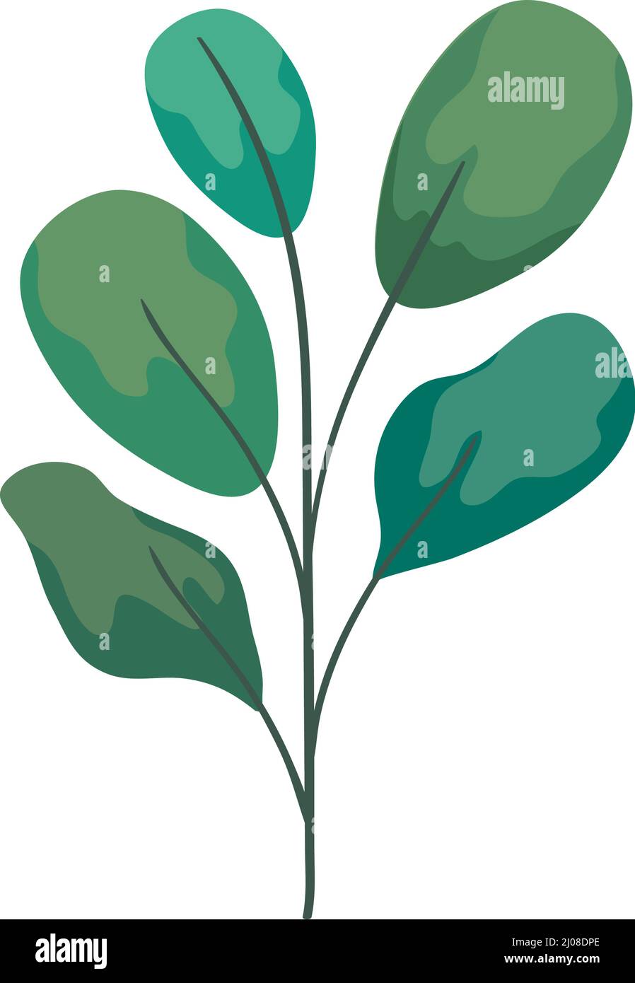 branch with leaves green Stock Vector Image & Art - Alamy