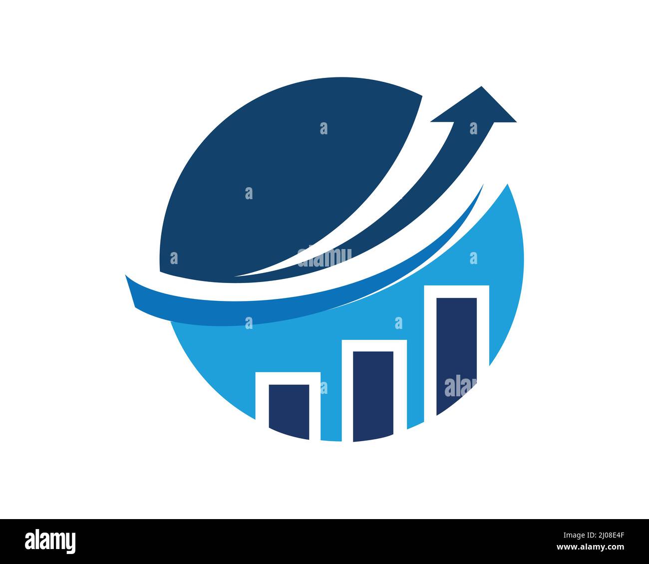Business Growth with Statistic and Diagram Symbol Illustration Stock Vector