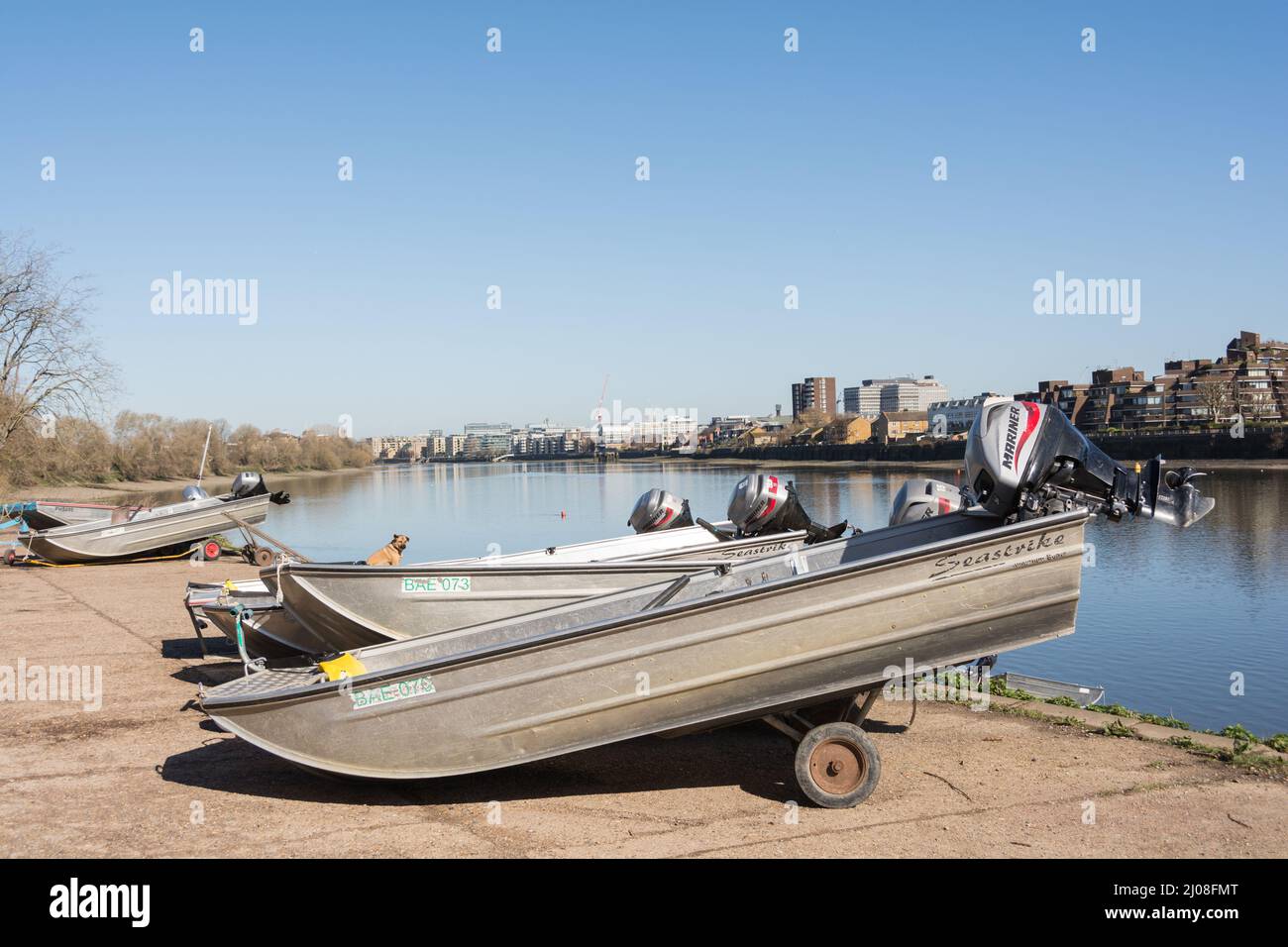 Mariner 4stroke outboard engines on Seastrike aluminum flat bottomed