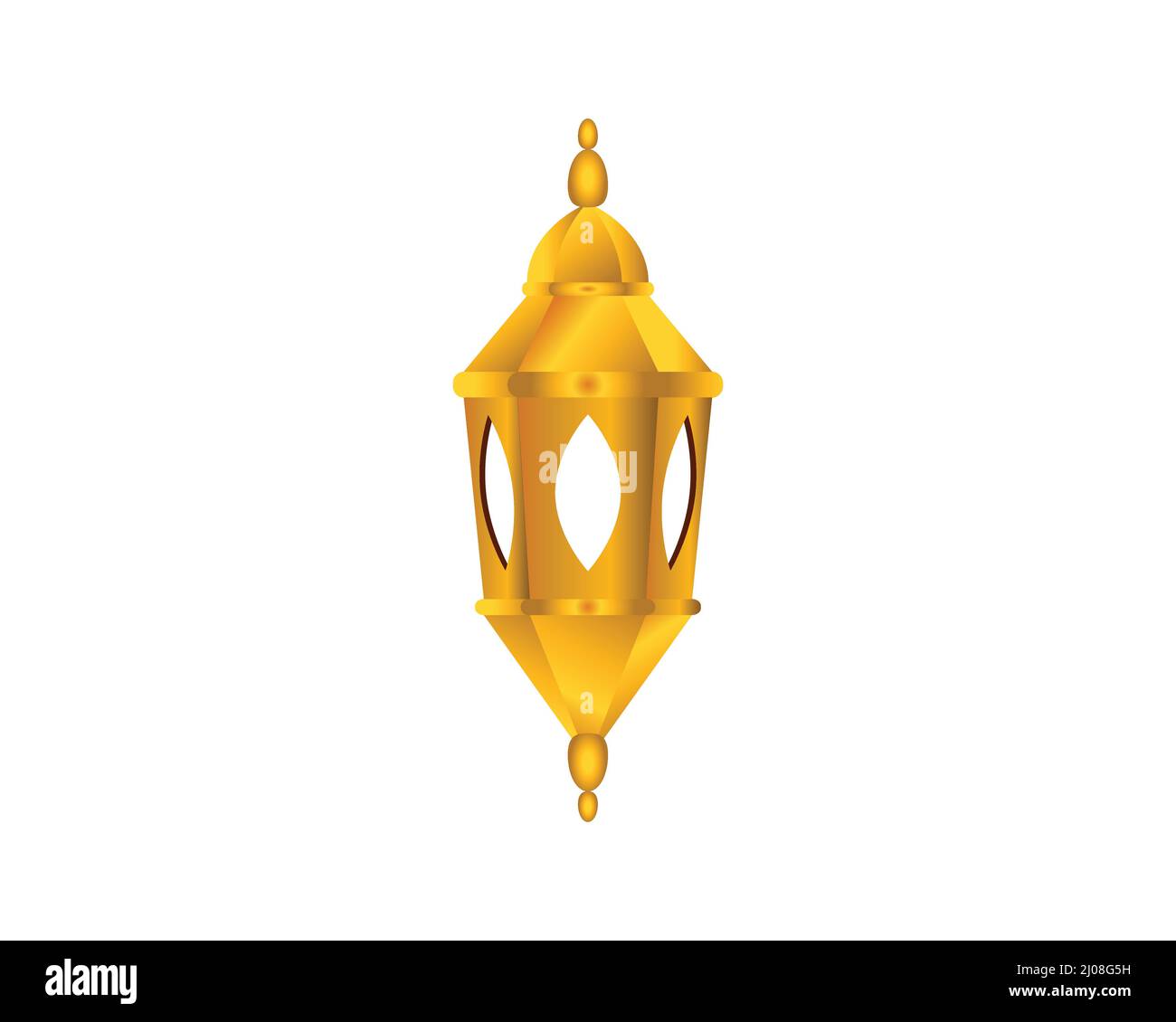 Golden Islamic Lamp and Ramadhan Kareem Lamp Stock Vector