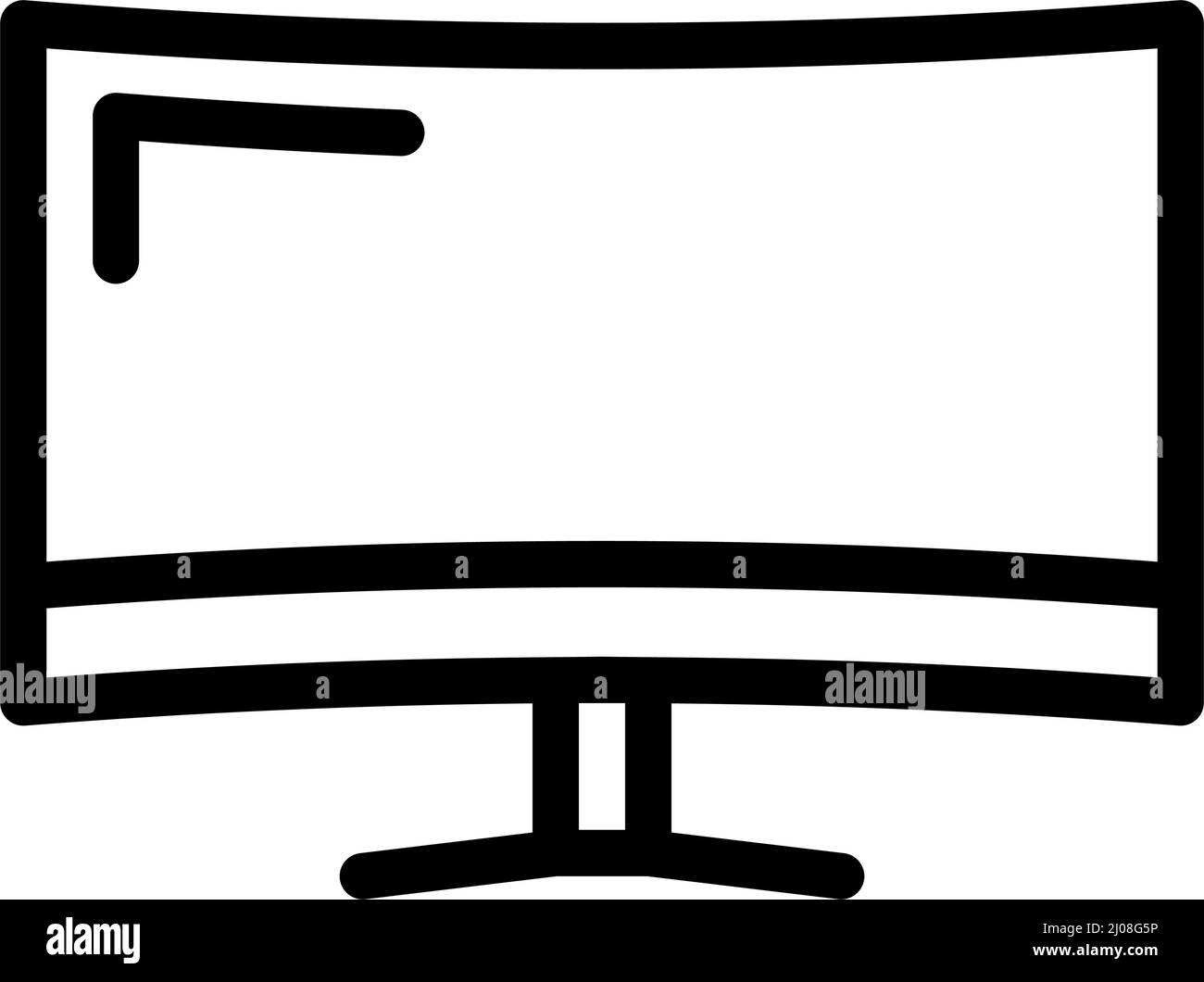 monitor computer display line icon vector illustration Stock Vector