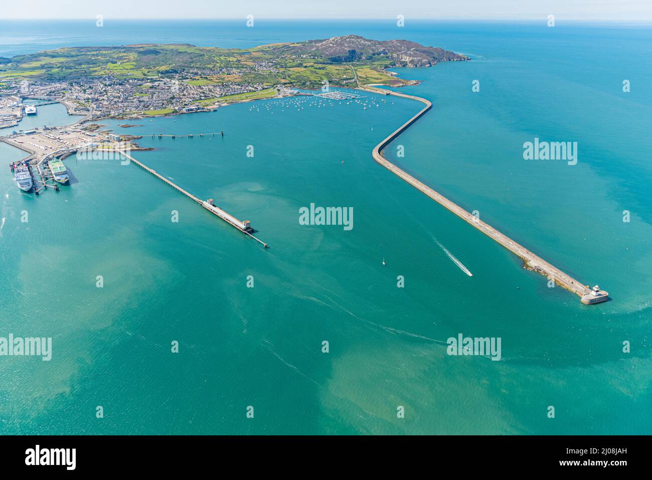 Aerial Views of Holyhead, North Wales Stock Photo Alamy