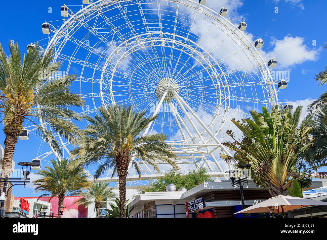 Scenic view of an enclosed Ferris Wheel in Icon Park in Orlando Stock