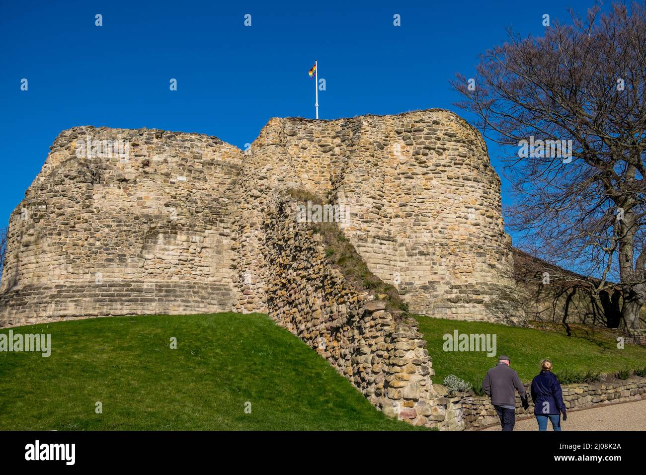 Pontefract Castle, West Yorkshire Stock Photo
