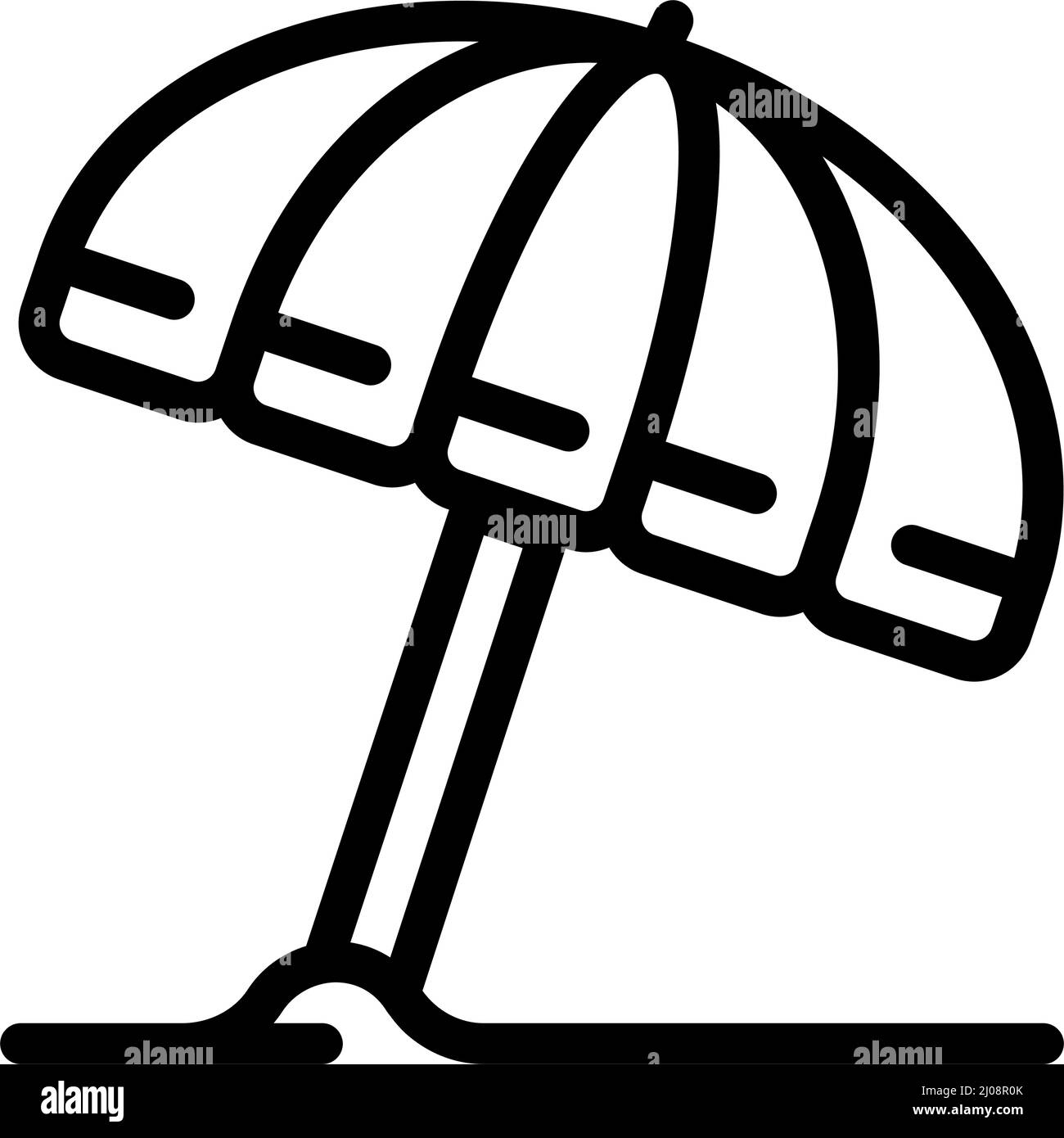 umbrella beach accessory line icon vector illustration Stock Vector