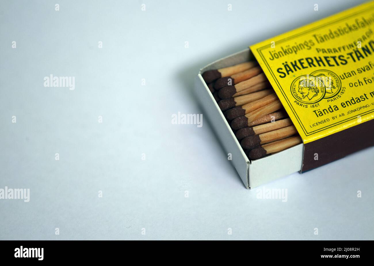 Matches box isolated on white background Stock Photo