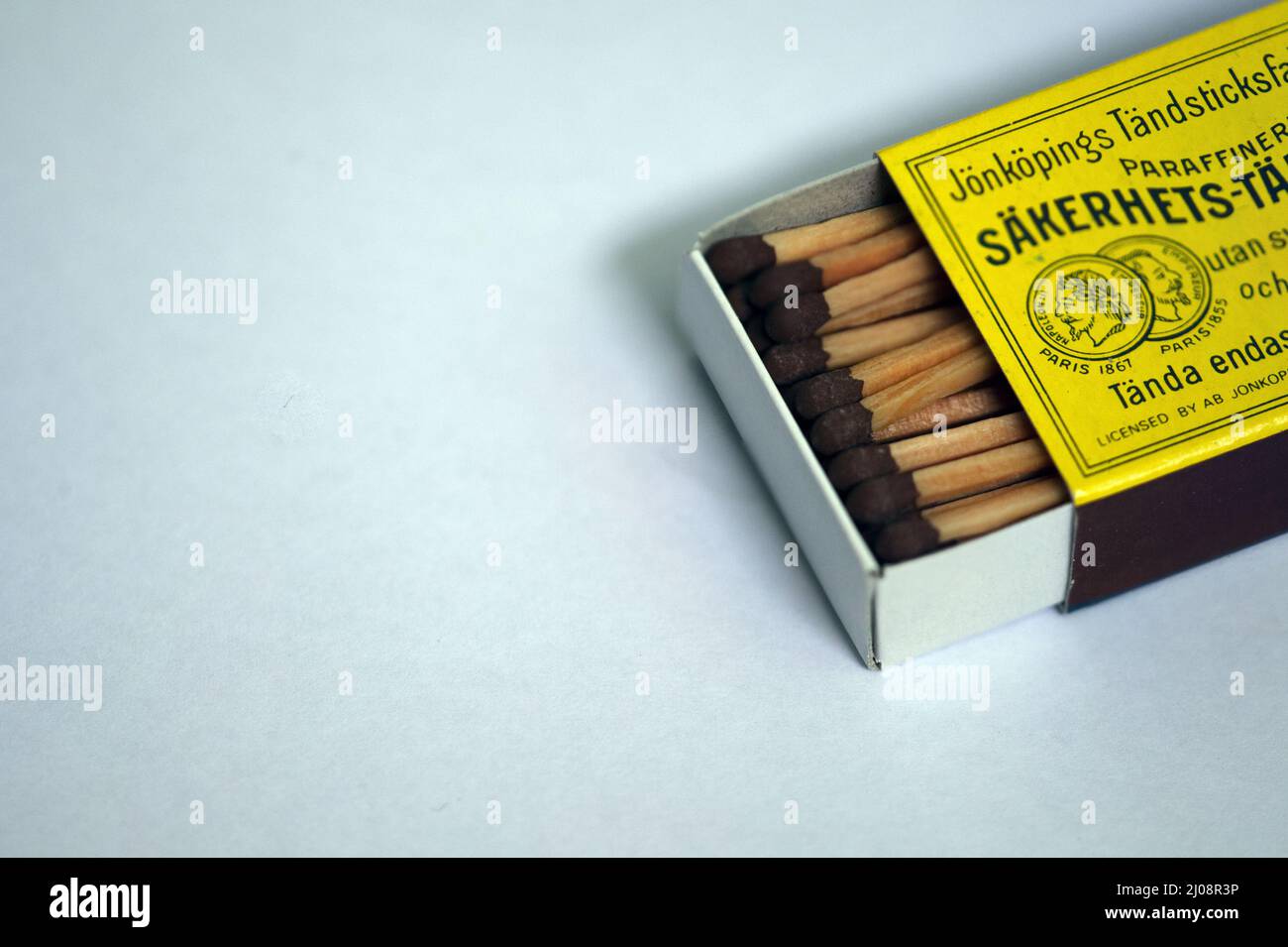 Matches box isolated on white background Stock Photo