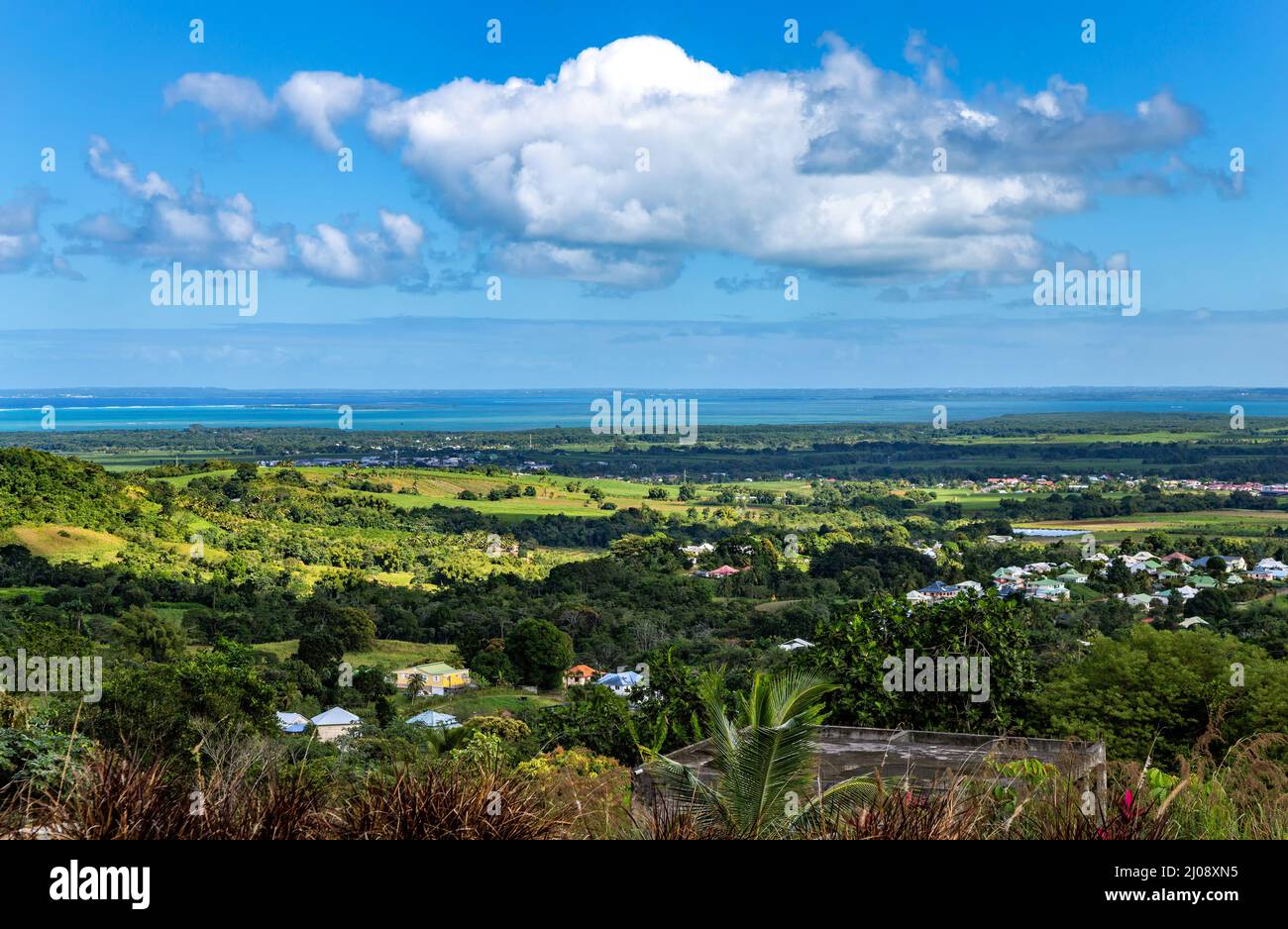 North coast of Basse-Terre, Guadeloupe, Lesser Antilles, Caribbean. Stock Photo