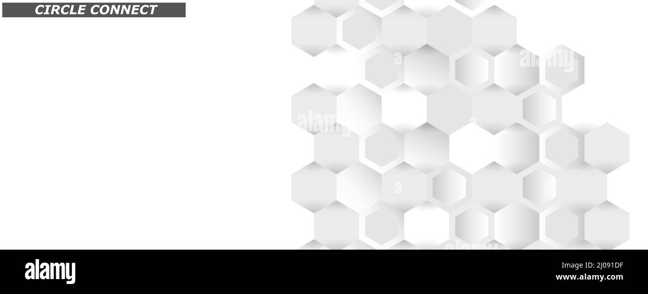 Vector banner design. White background with hexagon pattern. Hexagons ...
